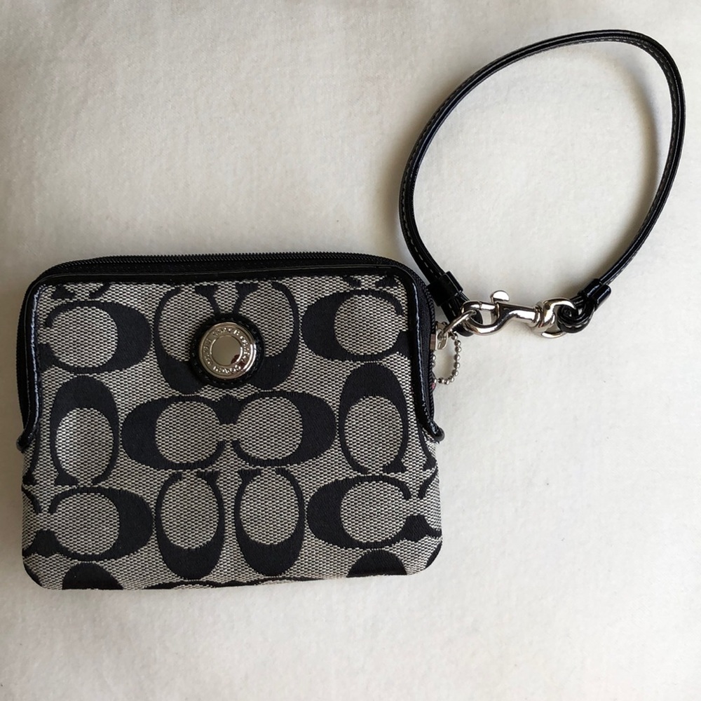 COACH small black wristlet